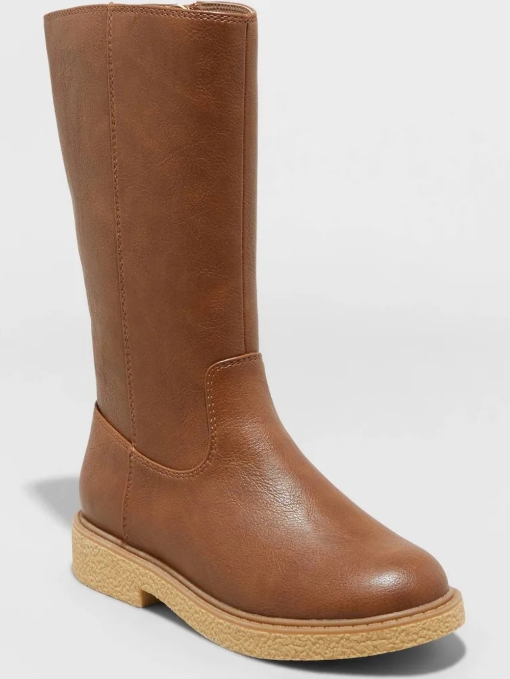 Cat & Jack Alaina Cognac Brown Riding Boots Girls Size 1